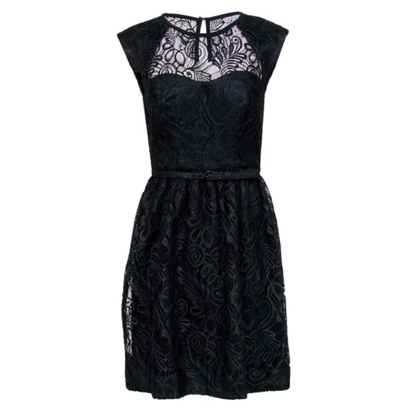 Trina Turk 🌹 Black Lace A-Line Cocktail Dress 🌿 - Picture 4 of 16